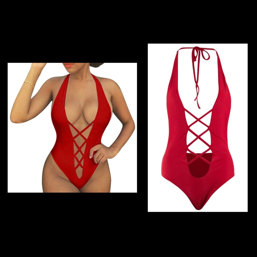Sexy Red Cheeky Swimsuit